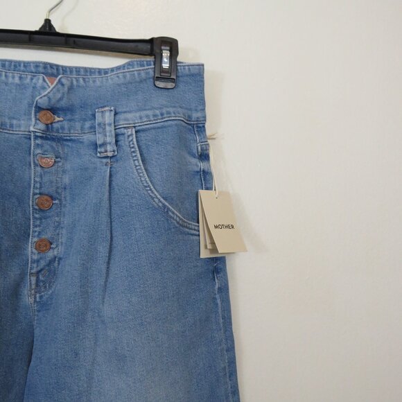 MOTHER size 32 The Pixie Bandit Starlet Sneak Straight Leg Jeans NEW - Picture 7 of 9